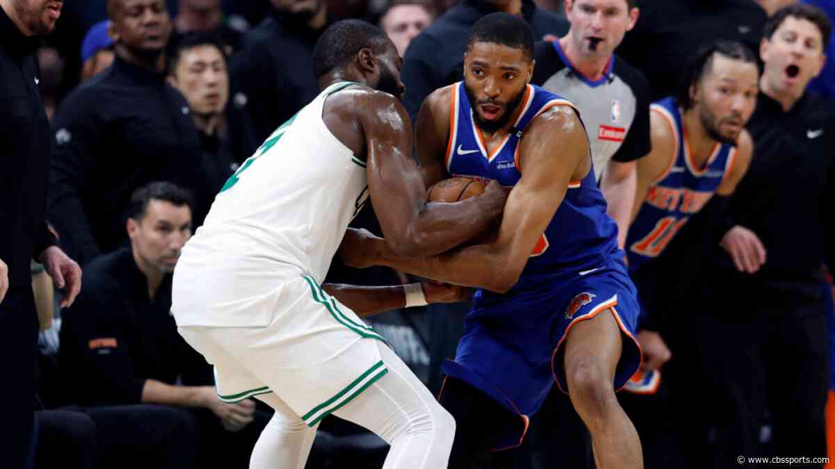 Knicks' Mikal Bridges explains how he came up with game-sealing steal vs. Celtics: 'I'm a football fan'