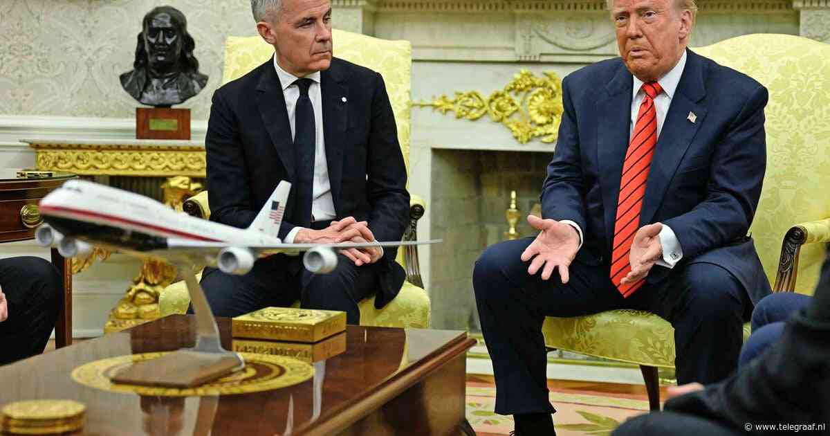 Donald Trump bij ontvangst Canadese premier Carney: ’VS staken bombardementen op Houthi’s, zij willen niet meer vechten’