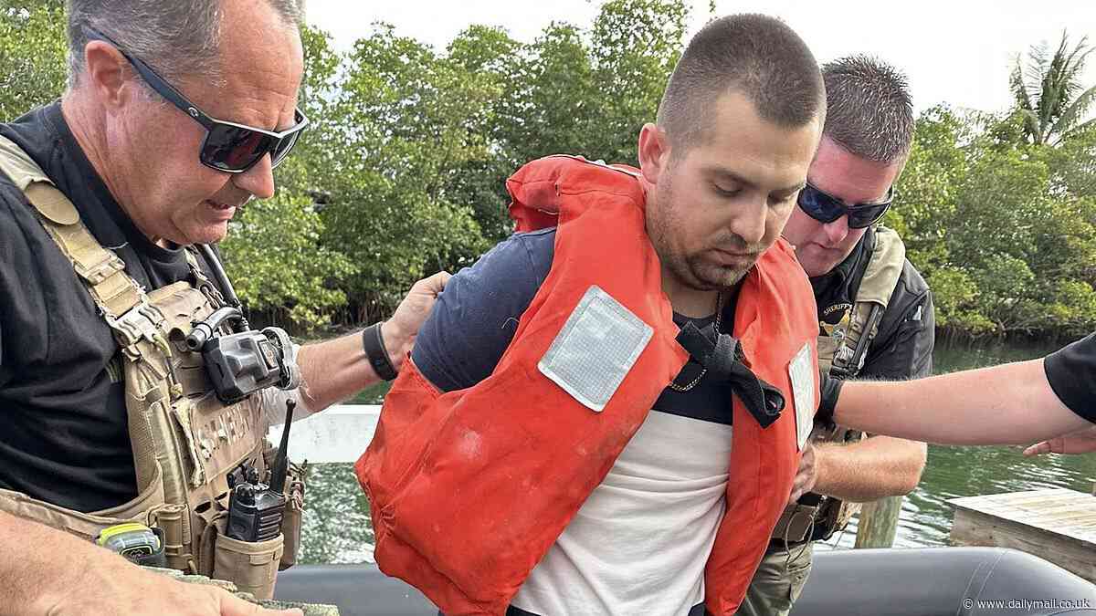 Bizarre moment Russian man steals huge YACHT and tries to flee from Florida cops down waterway
