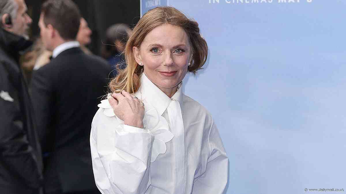 Geri Halliwell-Horner exudes glamour in a white shirt dress as she attends David Attenborough's world premiere of Ocean in London