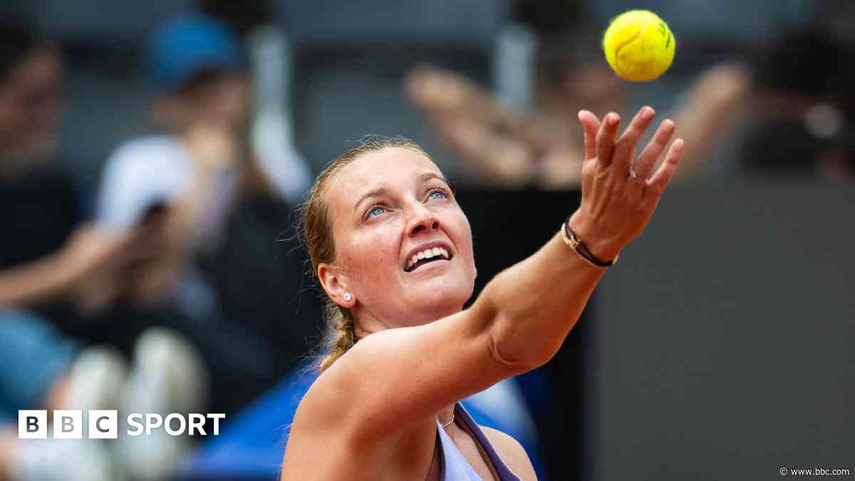 Kvitova seals first win of comeback at Italian Open
