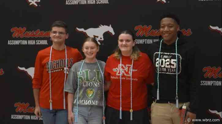 Assumption High School seniors pursuing education in college honored at ceremony