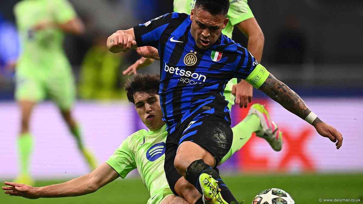 Is this a penalty? Barcelona fume as VAR awards Inter Milan a controversial spotkick after Pau Cubarsi's challenge on Lautaro Martinez