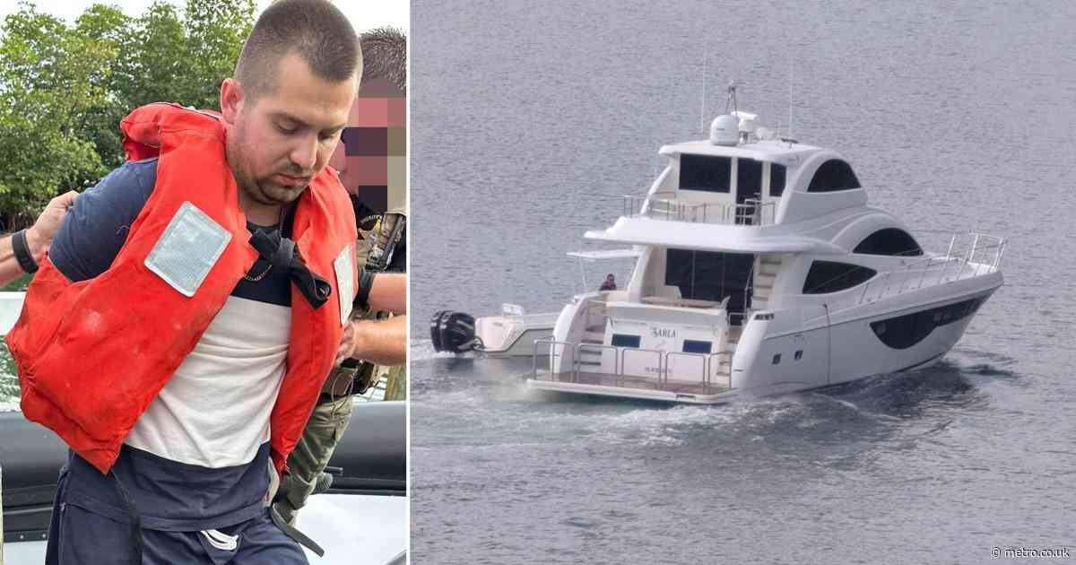 Deputies chase down and surround stolen luxury yacht and bust hijacker