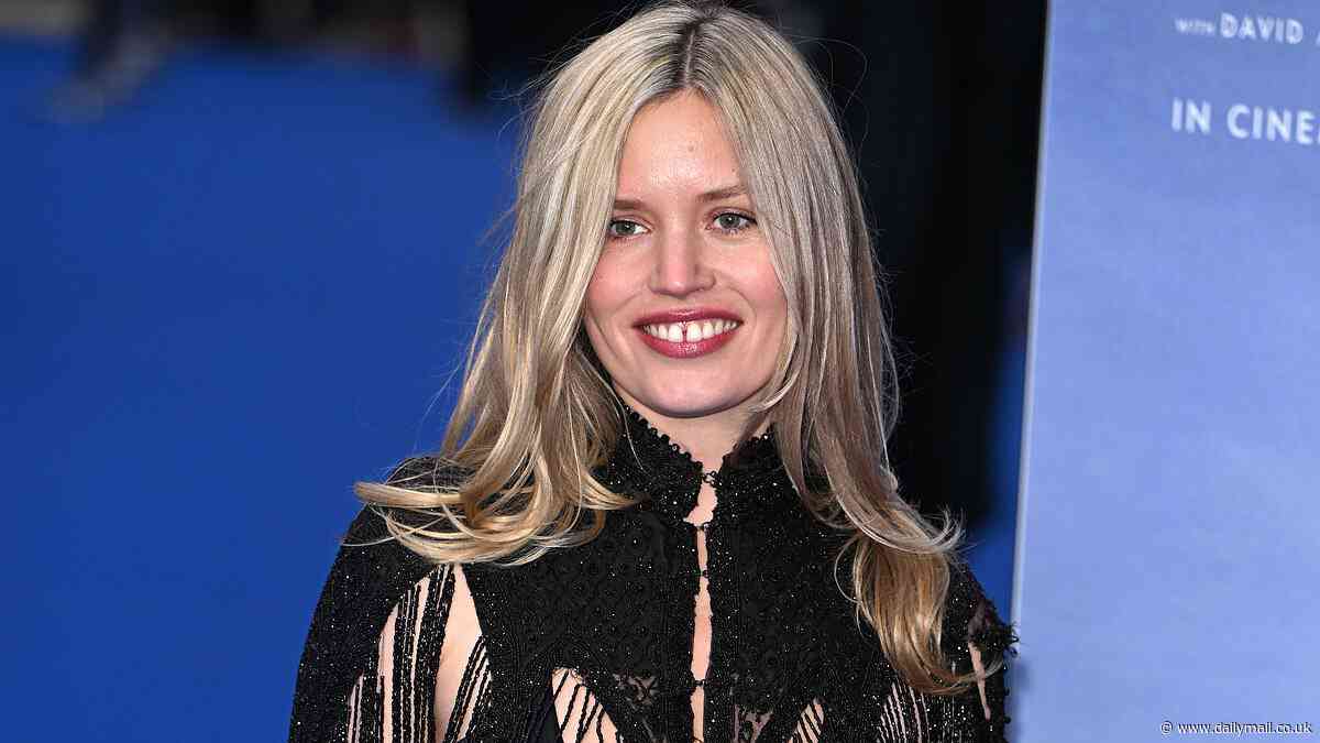 Georgia May Jagger looks effortlessly chic in a satin black dress as she arrives at the world premiere of David Attenborough's new film Ocean