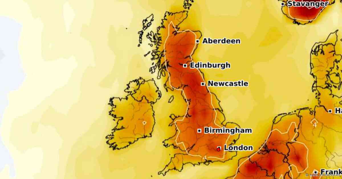 UK weather: Two-day heat surge forecast as maps turn red across much of the UK