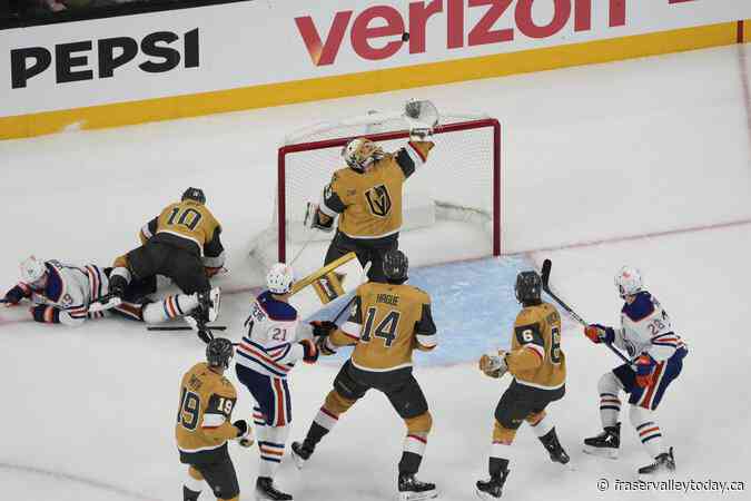 Oilers rally for NHL-record fifth straight time to beat Golden Knights 4-2 in Game 1