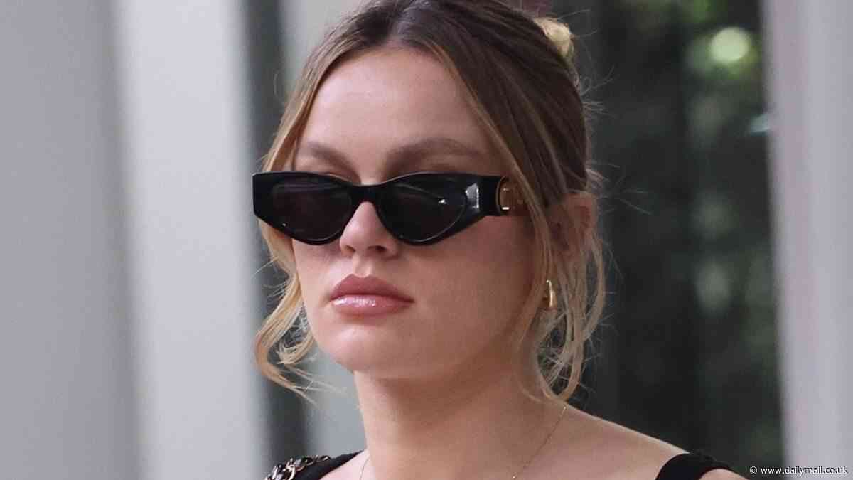 Madeline Holtznagel flaunts her baby bump as she enjoys a pamper session before the birth of her first child with billionaire bar tsar Justin Hemmes
