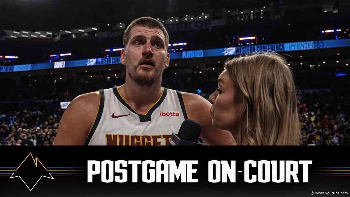 Nikola Jokić Postgame On-Court Interview vs. OKC 🎙️ Round 2 Game 1 | 2025 NBA Playoffs