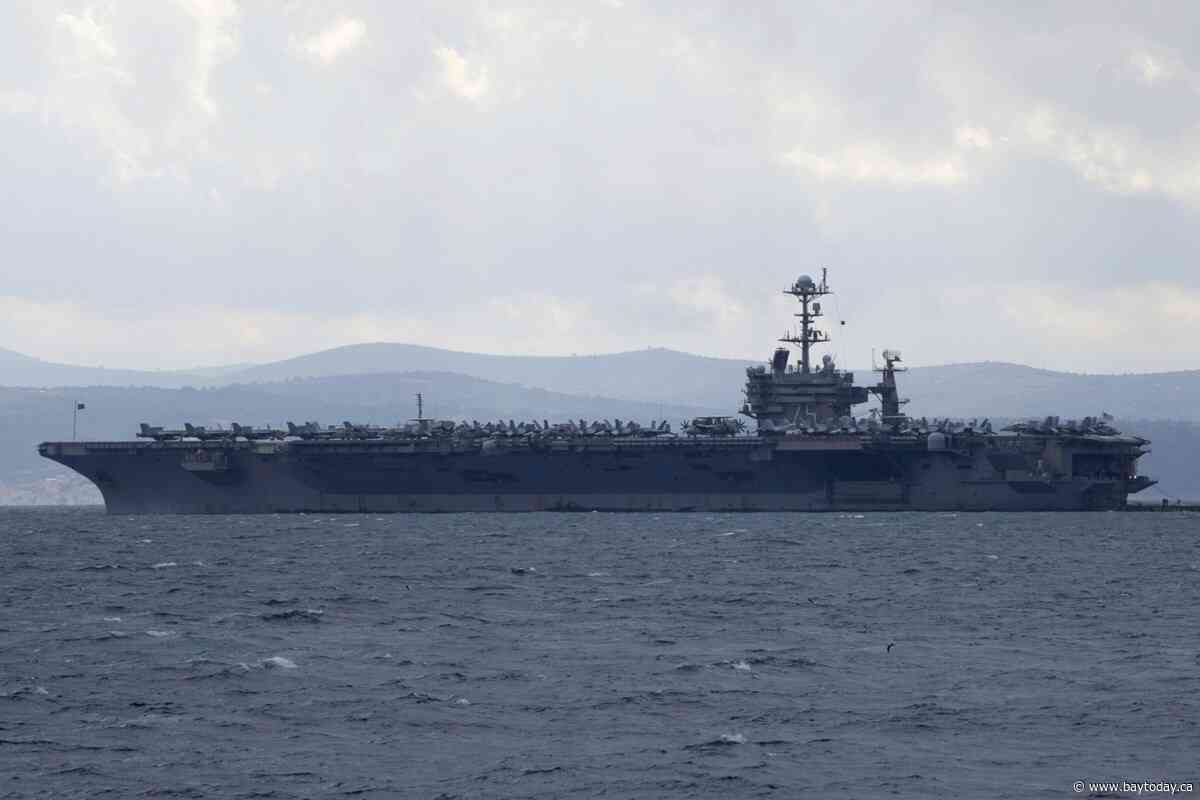 Fighter jet landing on USS Harry S. Truman aircraft carrier goes overboard, forcing pilots to eject