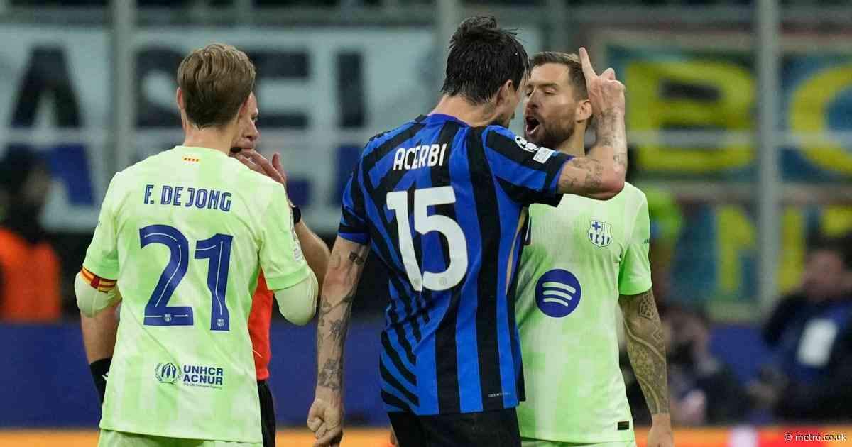 Why Francesco Acerbi was furious with Inigo Martinez after Inter Milan penalty in win over Barcelona