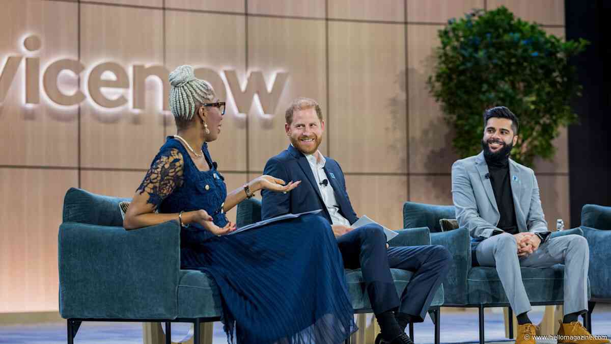 Prince Harry is all smiles in Las Vegas on Archie's birthday