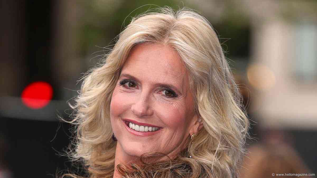 Penny Lancaster shimmers in body-gliding dress alongside towering model son Alastair 