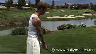 Justin Bieber shocks fans with 'disgraceful' outfit on ultra-exclusive golf course - where membership starts at $500,000