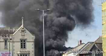 WATCH: the moment smoke billows from city centre fair