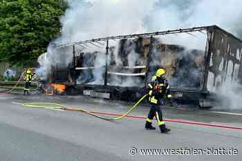 Staugefahr: Lkw auf A2 bei Vlotho in Flammen