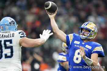 CFL suspends veteran quarterback Collaros for failing to respond to off-season test