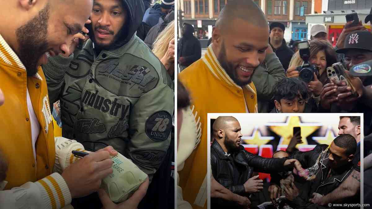 Benn won't be amused!! | Eubank MOBBED as he signs egg carton