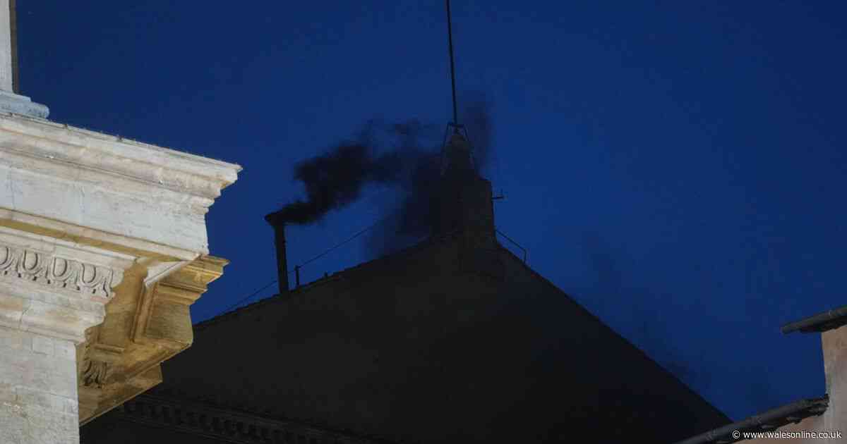 Black smoke confirms no pope elected in first conclave voting round