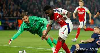 Arsenal mag toch weer hopen in Parijs na goal van Saka, maar heeft nog twee treffers nodig