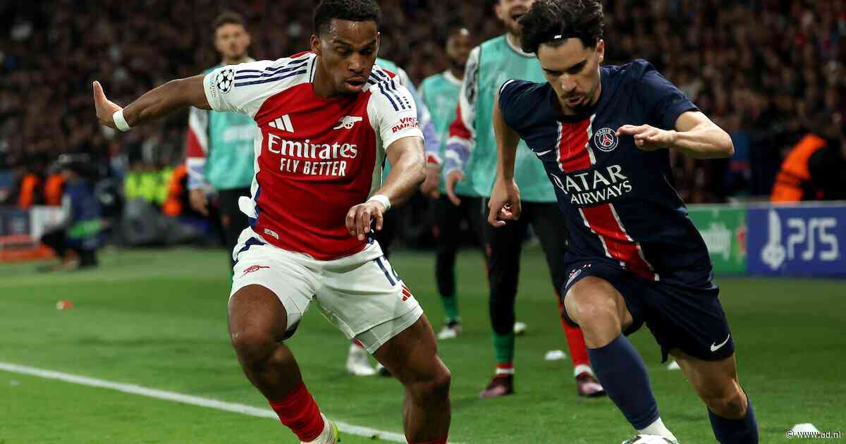 PSG houdt Arsenal van Jurriën Timber uit finale en is dicht bij het ultieme doel