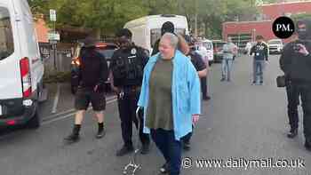 Antifa bullies stalk elderly woman with cane and hurl death threats at her for attending anti-trans event