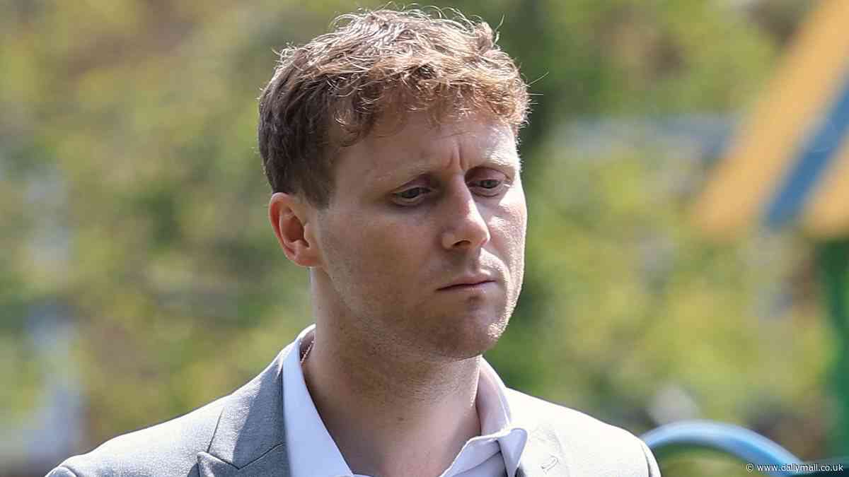 Jamie Borthwick looks downcast on set of EastEnders as he returns to work amid rumours he 'cheated on his two ex lovers with a third woman' - following sex toy scandal