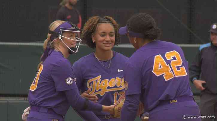 LSU softball defeats Mississippi State 5-0 in 2nd Round of the SEC Tournament; will face Oklahoma on Thursday