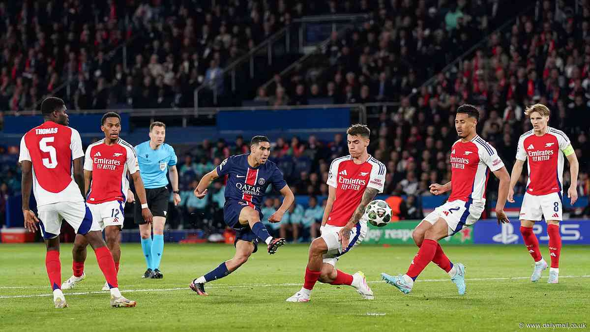 Piers Morgan launches into furious rant at 'absymal' Arsenal during Champions League semi-final defeat by PSG - and explains how Mikel Arteta's men were 'exposed'
