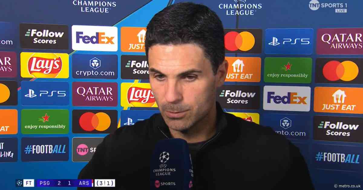 Mikel Arteta reveals what PSG coaches told him after Arsenal defeat