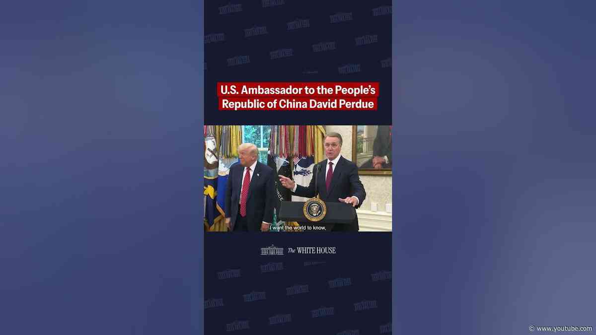 Today, David Perdue was sworn in to serve as the U.S. Ambassador to the People’s Republic of China.