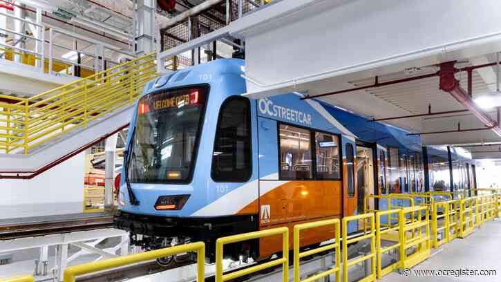 OC Streetcar’s first train arrives, will connect Santa Ana to Garden Grove