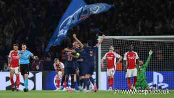 Arsenal can't shake nearly-men tag as PSG's collective wins out