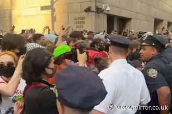 Columbia University protests: Two police officers injured after 'outrageous' crowd surge