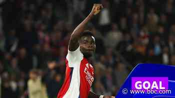Saka pulls one back for Arsenal