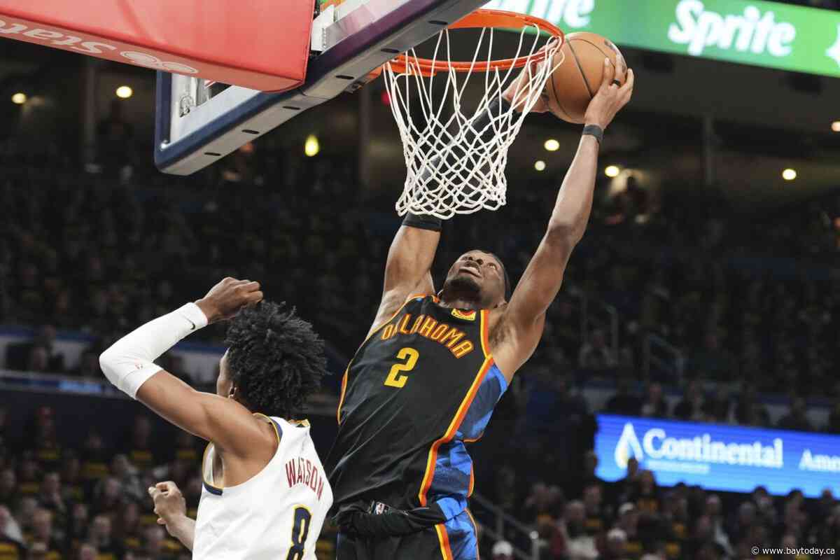 Gilgeous-Alexander scores 34 as Thunder roll past Nuggets 149-106, tie West semis at 1-1