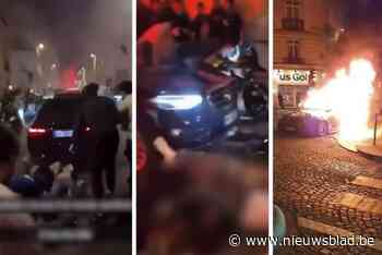 PSG-fans achtervolgen auto die inrijdt op menigte en steken hem in brand, drie supporters gewond