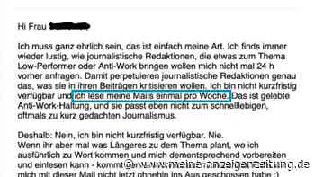 „Lese meine E-Mails einmal die Woche“: Junge Frau wird für Antwort im Job gefeiert