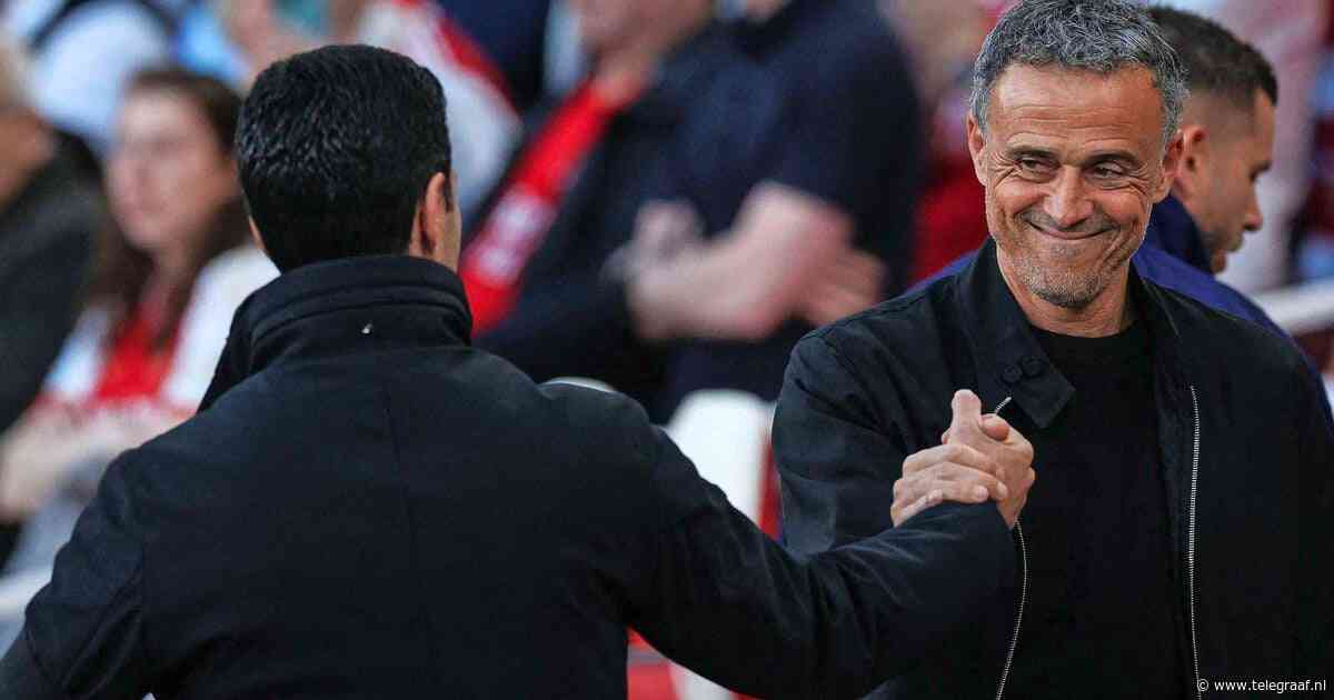 Spanjaarden Arteta en Enrique botsen na afloop van PSG - Arsenal: ’Totaal met hem oneens’