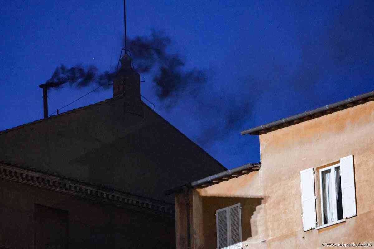 Conclave live: Cardinals to vote again after black smoke signals no pope chosen on first day