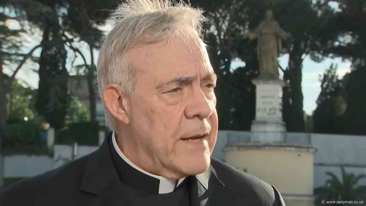 Do YOU recognise this priest at the Conclave? Clergyman with a very famous brother attends ancient proceedings to choose new Pope