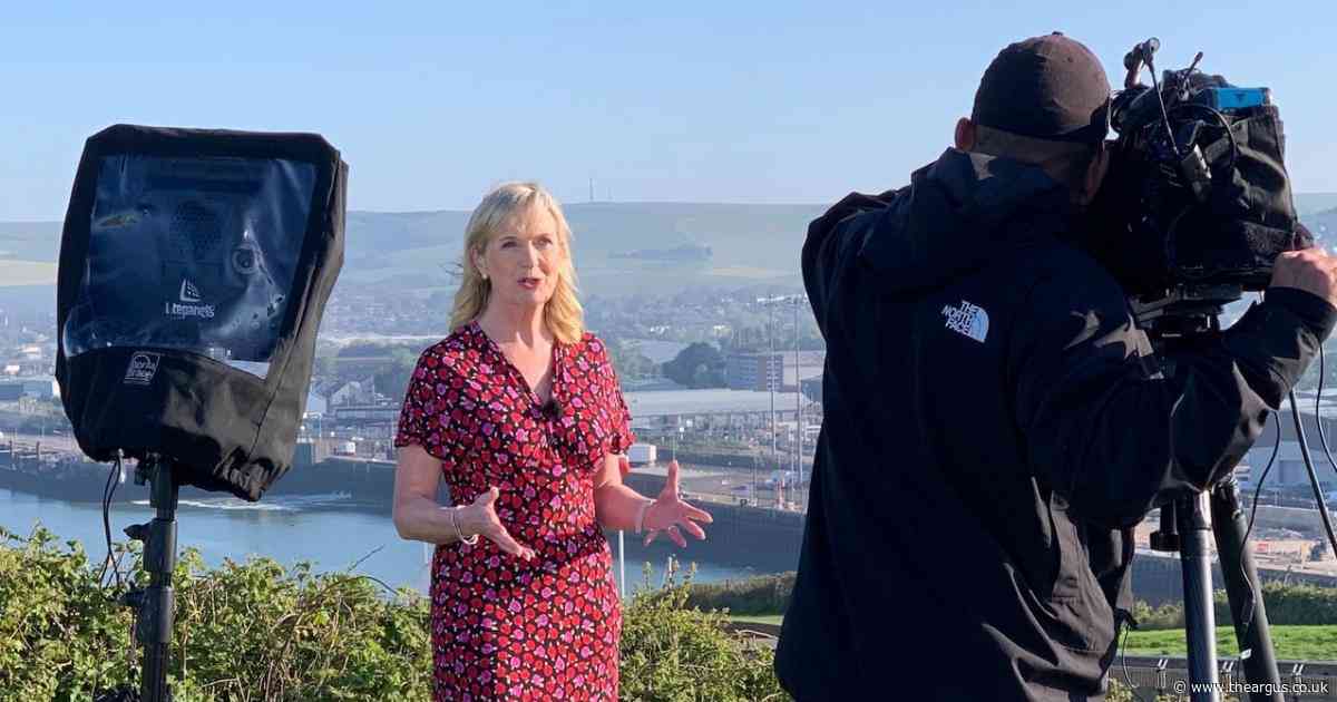 TV weather presenter gives forecast live from Sussex fort