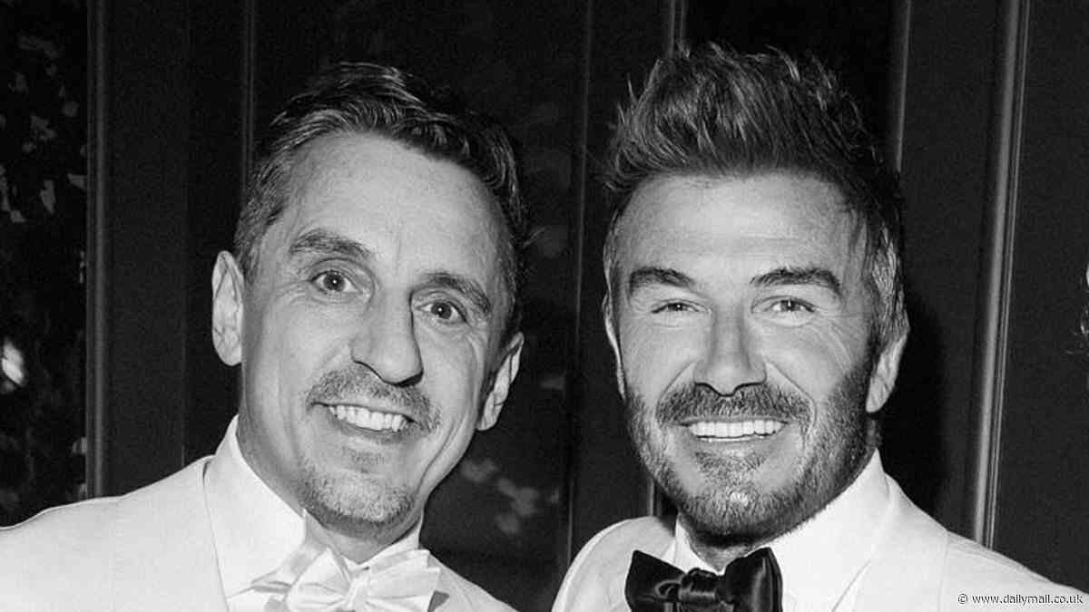 Gary Neville admits being 'worse for wear' after David Beckham's 50th birthday celebrations - and reveals the former Man United team-mates who DIDN'T get invited
