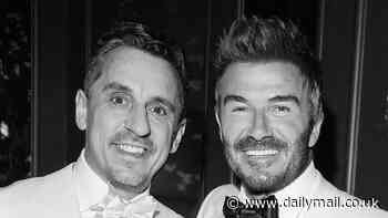 Gary Neville admits being 'worse for wear' after David Beckham's 50th birthday celebrations - and reveals the former Man United team-mates who DIDN'T get invited