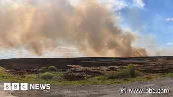 Firefighters still at the scene of large cross-border gorse fire