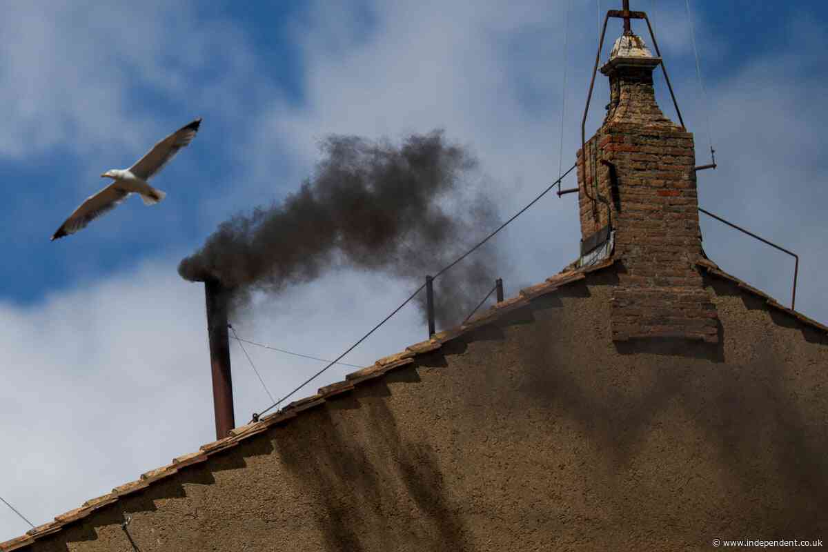 Conclave live: Black smoke appears above Sistine Chapel for second time as next Pope remains undecided