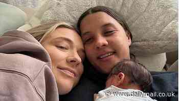 Sam Kerr and Kristie Mewis announce the birth of their first baby - as they reveal the newborn's VERY unusual name