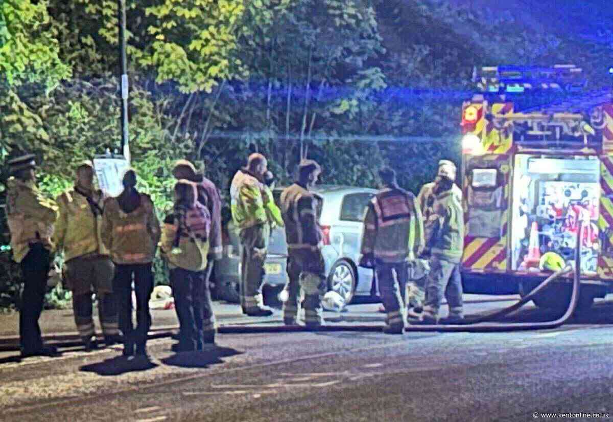 Two teenage boys arrested after fire at derelict school