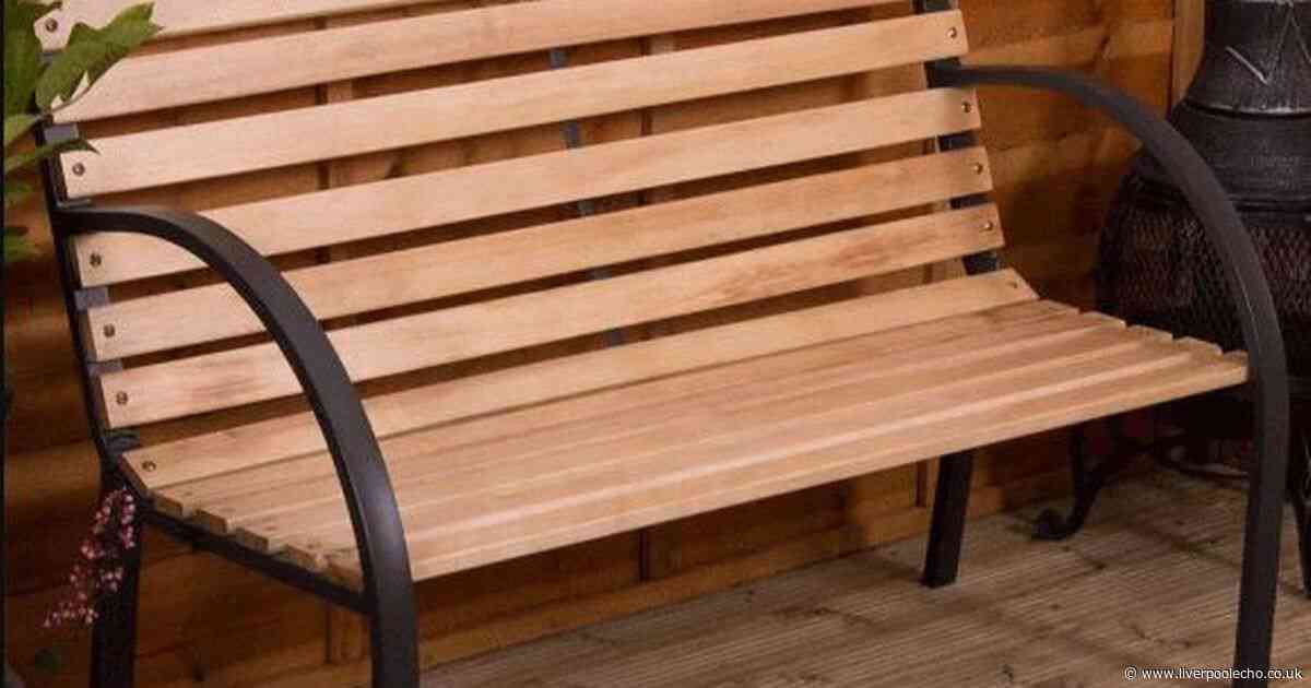 Debenhams reduces 'elegant' and 'sturdy' garden bench by 52%