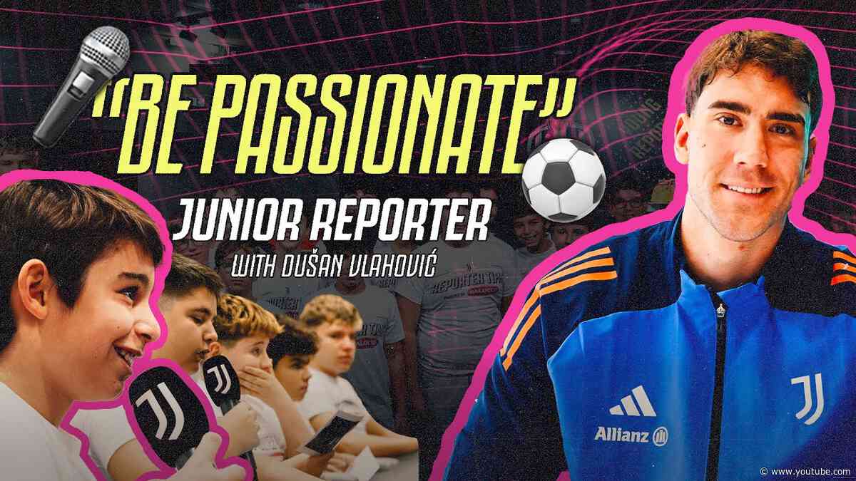 Junior Reporters Q&A with Dušan Vlahović | Juventus | Powered by Balocco
